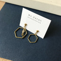 黃銅耳環｜方圓之間(可改夾)
