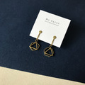 黃銅耳環｜方圓之間(可改夾)_1