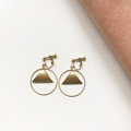 黃銅耳環_個性圓(可改夾)_2