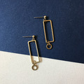 黃銅耳環｜方圓之間(可改夾)_2