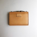 植鞣革中夾｜4卡1鈔票層｜口金零錢層｜淺棕