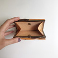 植鞣革中夾｜4卡1鈔票層｜口金零錢層｜淺棕_2