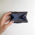 植鞣革中夾｜4卡1鈔票層｜口金零錢層｜午夜藍_2