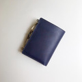 植鞣革中夾｜4卡1鈔票層｜口金零錢層｜午夜藍_7