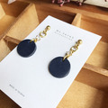 皮革耳環│黃銅鋯石｜宴會｜午夜藍_2