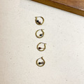 靜謐天然石｜黃銅耳環｜小圓石(不可改夾)_1