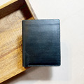 植鞣革中夾｜直式5卡鈔票層｜黑配牛仔藍