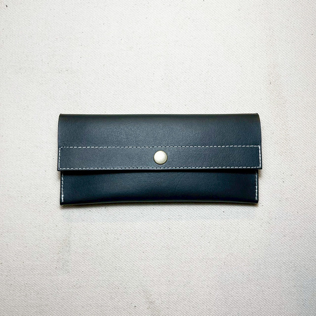 SLG333_植鞣革長夾｜鈔票夾｜黑