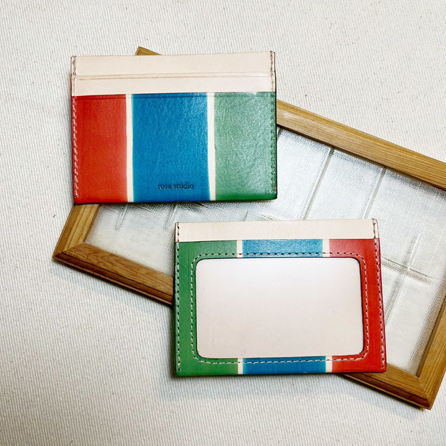 植鞣革卡夾｜4卡層｜茄芷袋傳統三色