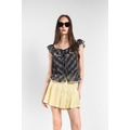格紋荷葉上衣