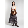 雪紡格子長裙