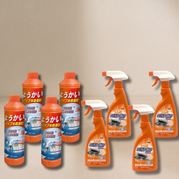 油煙機去污清潔劑*4 溶解管道疏通劑*4 組合價