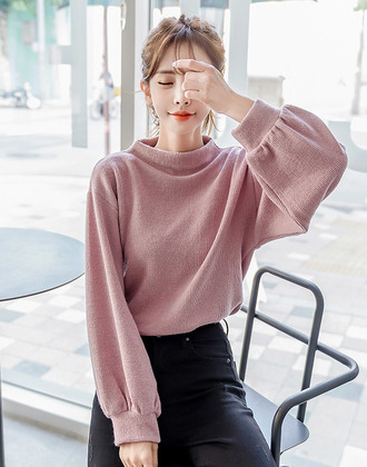 韓版百搭學院風套頭寬鬆上衣