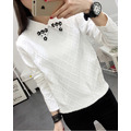 長袖百搭顯瘦娃娃領上衣