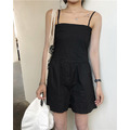 細肩帶寬鬆連身短褲