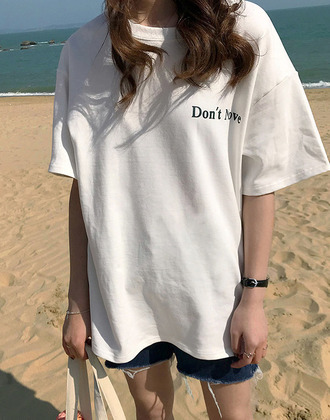 Don't Move 印字圓領上衣