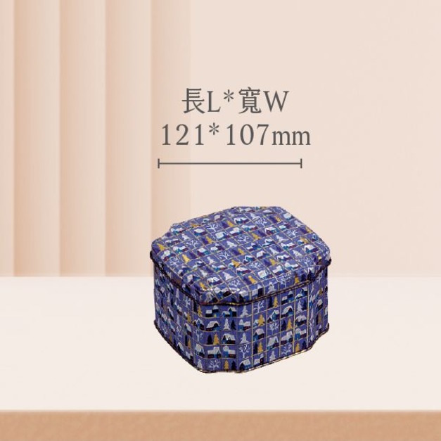 C07 長方鐵盒(小八角)-長121mm*寬107mm