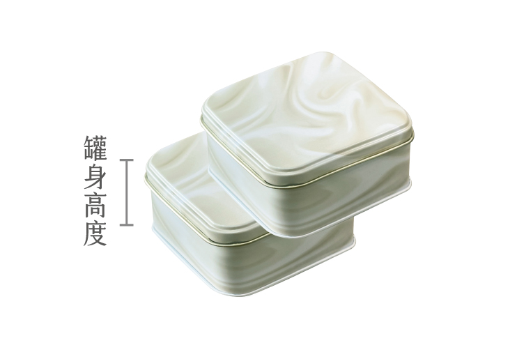金鴻基P07 公版正方鐵盒(大理石灰)-邊長100mm