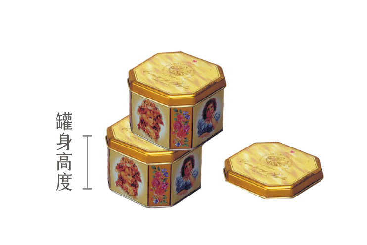 金鴻基 E24 正方鐵盒(小八角)-邊長84mm