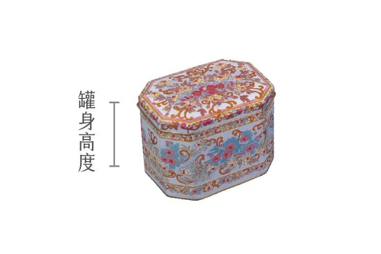 C06 長方鐵盒(小八角)-長135mm*寬104mm