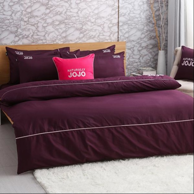 JOJO素色100％精梳棉【薄被套】-葡萄紫