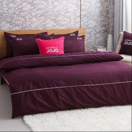 JOJO素色100％精梳棉【薄被套】-葡萄紫