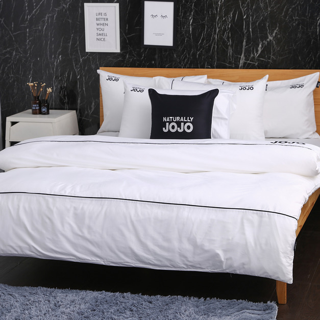 JOJO素色100％精梳棉【薄被套】-純亮白
