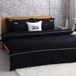JOJO素色100％精梳棉【兩用被】-爵士黑
