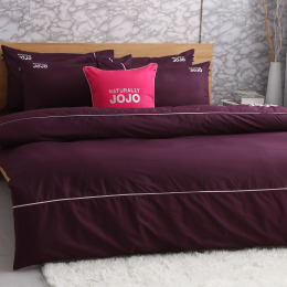 JOJO素色100％精梳棉【兩用被】-葡萄紫