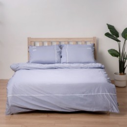 JOJO素色100%精梳棉床包組【附枕套組】--薰衣紫