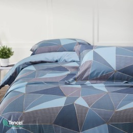嚴選天絲40s兩用被薄床包四件組-菱次元/限量特價