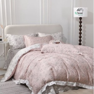 JOJO 60S萊賽爾天絲床包兩用被四件組-杏花蕊