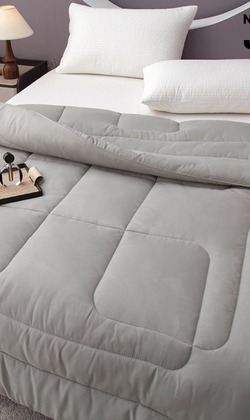 JOJO 科技灰輕羽絲能量隨行捲包冬被/雙人6*7