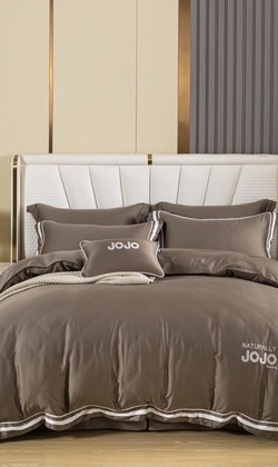 極潤萊賽爾天絲薄床包兩用被套抱枕五件組-棕(含午安枕)