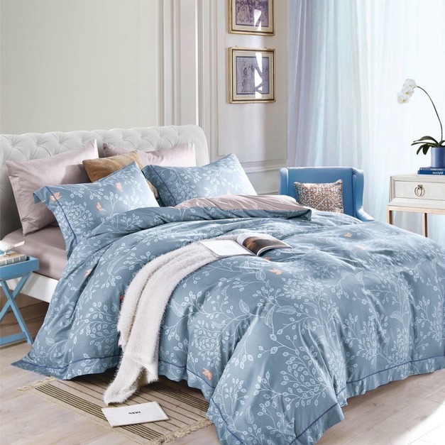 JLIFE嚴選天絲-雙人加大6*6.2抗皺萊賽爾天絲薄床包兩用被四件組/多款花色