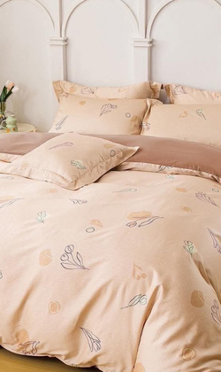 純萃絲光精梳棉薄件組/薄床包枕套薄被套組-單人雙人加大特大