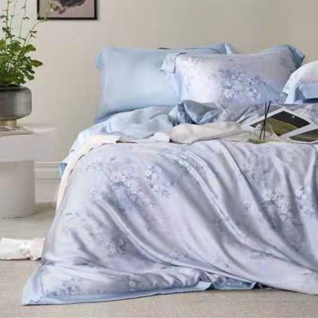 JOJO60S萊賽爾天絲薄床包兩用舖棉被套四件組-巴洛客