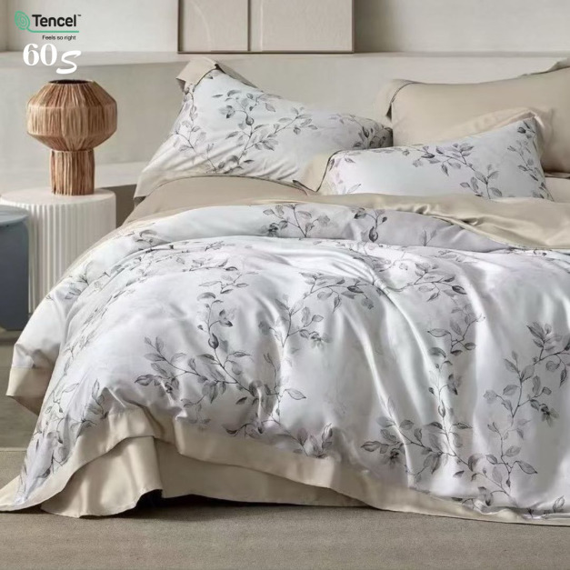 JOJO60S萊賽爾天絲薄床包兩用舖棉被套四件組-吉拉達