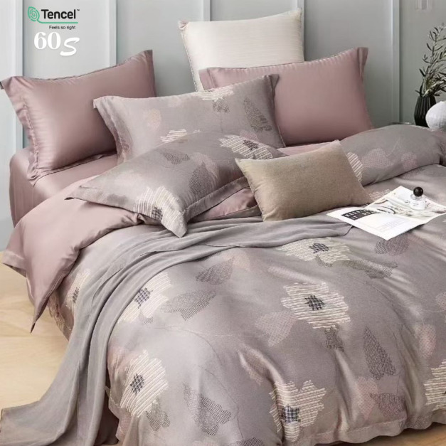 JOJO 60S萊賽爾天絲床包兩用被四件組-索菲亞