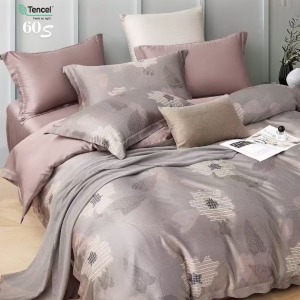 JOJO 60S萊賽爾天絲床包兩用被四件組-索菲亞