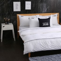 JOJO素色100%精梳棉【床包組】(附枕套)-純亮白