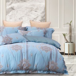 JOJO輕奢極緻100s萊賽爾天絲兩用被床包組-藍蔓蒂