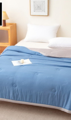 JOJO石墨烯科技極輕羽絲抑菌隨行毯冬被/雙人6*7-藍奶香紫三色