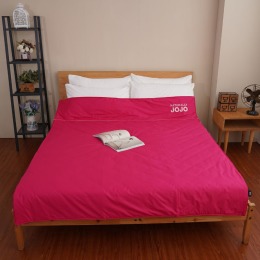 JOJO 原創棉素色100%精梳棉夏涼被-亮麗桃