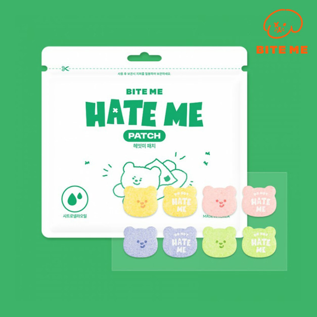 【Bite Me】HATE ME 熊熊防蚊貼片(24入)