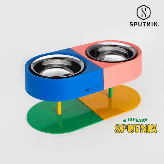 【SPUTNIK】 10周年 增高防蟻碗-粉色/藍色