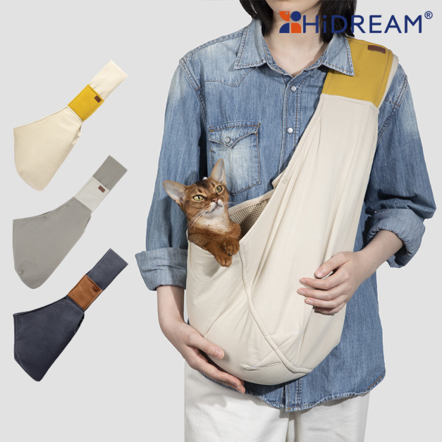 【Hidream 寵生幾何】寵物外出輕便斜挎包(全棉)