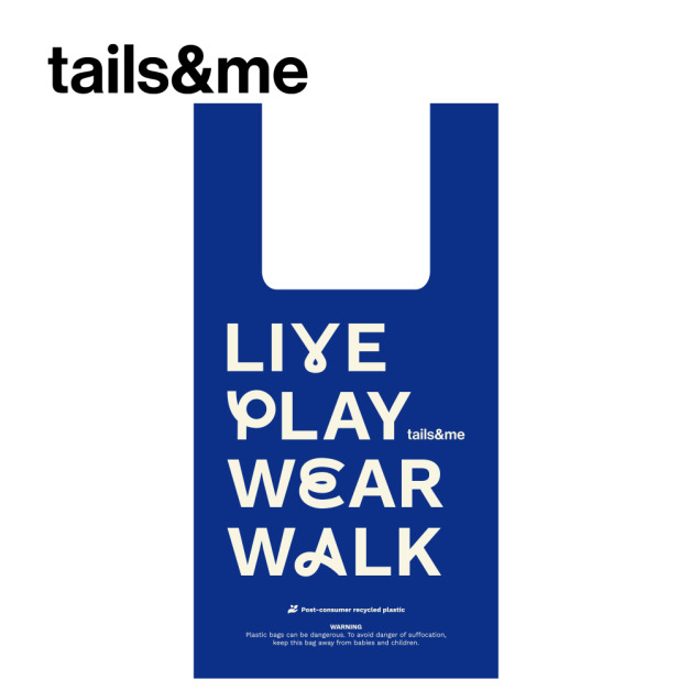 【尾巴與我 tails&me】新經典環保撿便袋- 提把款無香(8捲盒裝)