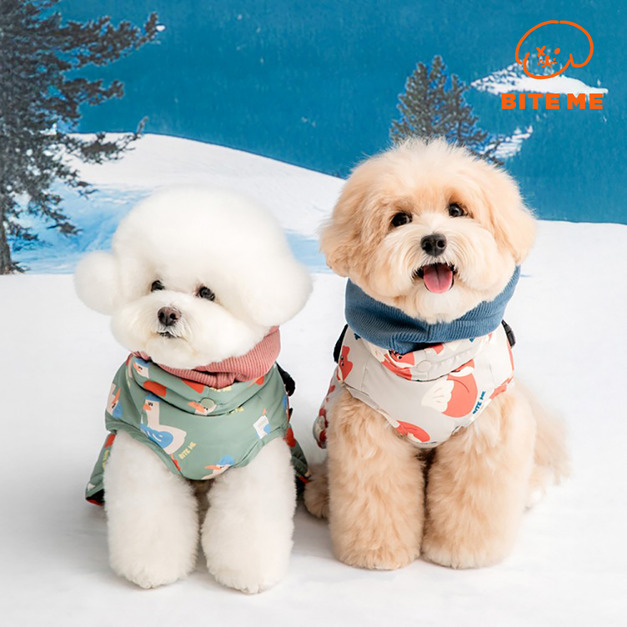 【Bite Me】暖呼呼羽絨背心(鴨子綠/小熊藍/狐狸米)