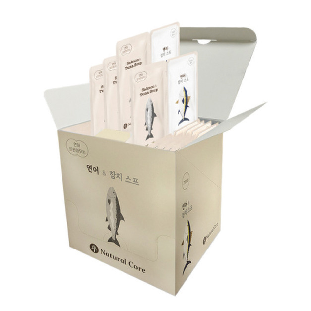 韓國 NATURAL CORE 自然核心 營養雙袋-鮭魚&鮪魚 40gx2入(14包/盒)
